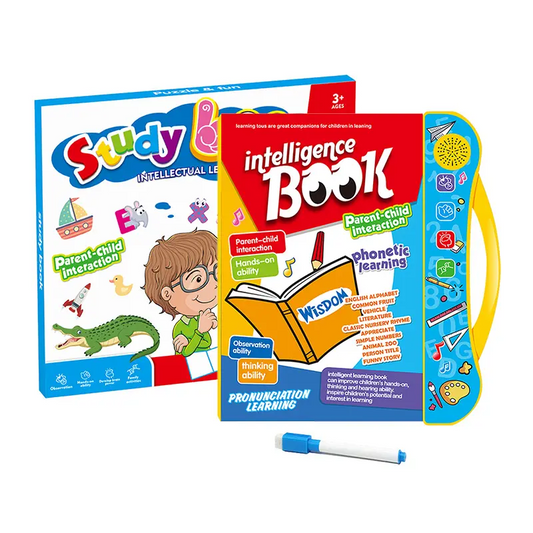 Baan Toys Intelligence Book | Interactive Musical Phonetic Learning for Kids 3+ | Educational ABC & 123 E-Learning Toy for Toddlers
