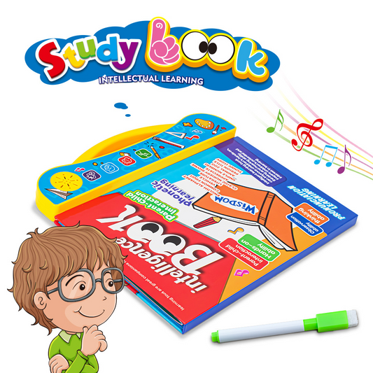Baan Toys Intelligence Book | Interactive Musical Phonetic Learning for Kids 3+ | Educational ABC & 123 E-Learning Toy for Toddlers