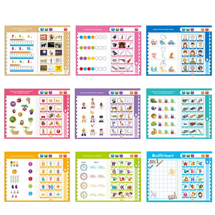 Baan Toys Intelligence Book | Interactive Musical Phonetic Learning for Kids 3+ | Educational ABC & 123 E-Learning Toy for Toddlers